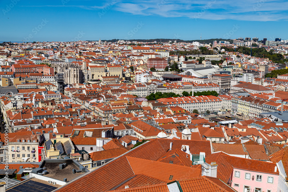 Lisbon city.  Portugal. Top view