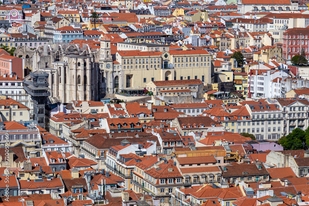 Lisbon city.  Portugal. Top view