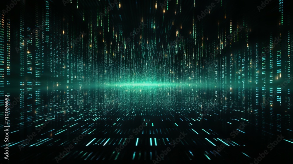 Streaming data binary data on computer screen background. Data Privacy in the Digital Age, importance of data privacy. Blurred Background Streaming data binary data on computer screen background. Data Privacy in the Digital Age, importance of data privacy. Blurred Background
