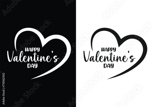 Happy valentine's day trendy typography t shirt design. love quotes typography t shirt design. printing, typography, and calligraphy 