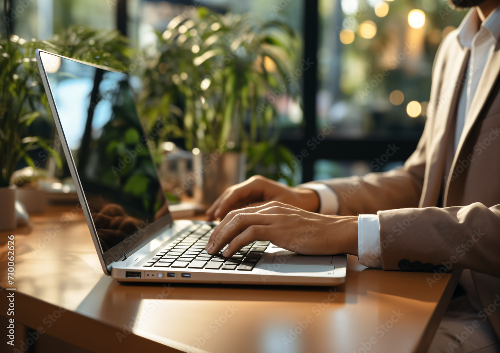 Modern Office Essentials: Close-Up Laptop Keyboard Typing Modern Office Essentials: Close-Up Laptop Keyboard Typing
