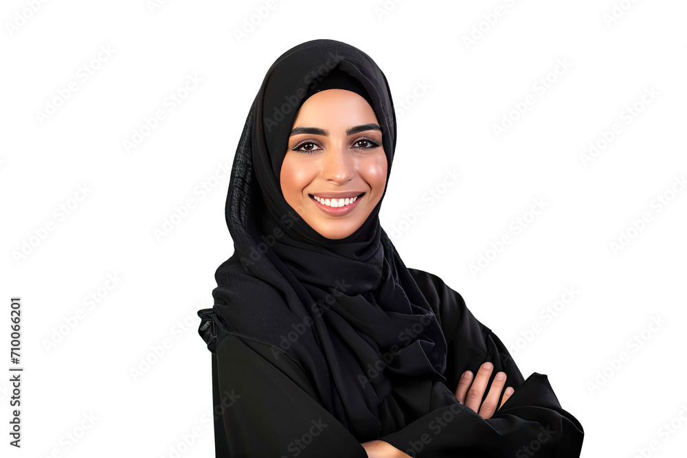 Portrait of young beautiful Muslim woman that wear hijab isolated on white transparent background, Arabian middle eastern religious concept. Portrait of young beautiful Muslim woman that wear hijab isolated on white transparent background, Arabian middle eastern religious concept.