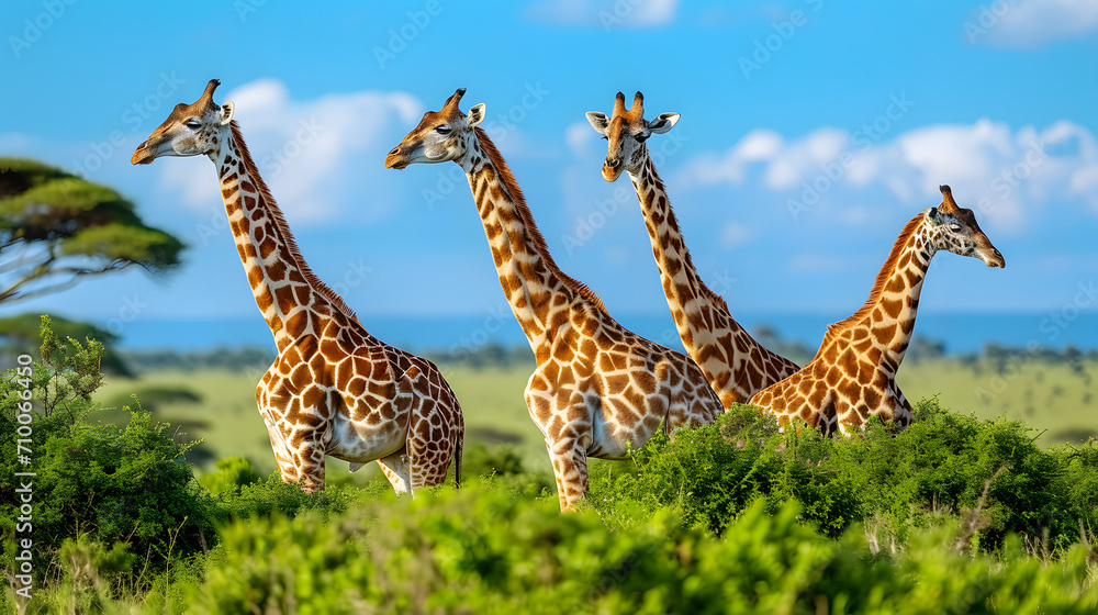 Fototapeta premium giraffe in the savannah