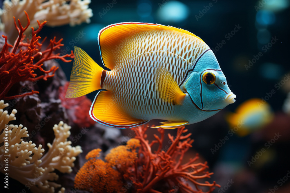 Coral reef with fish butterflies Coral reef with fish butterflies