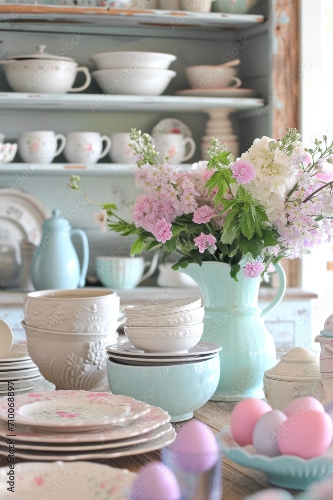 Cottage-Chic Easter Kitchen: