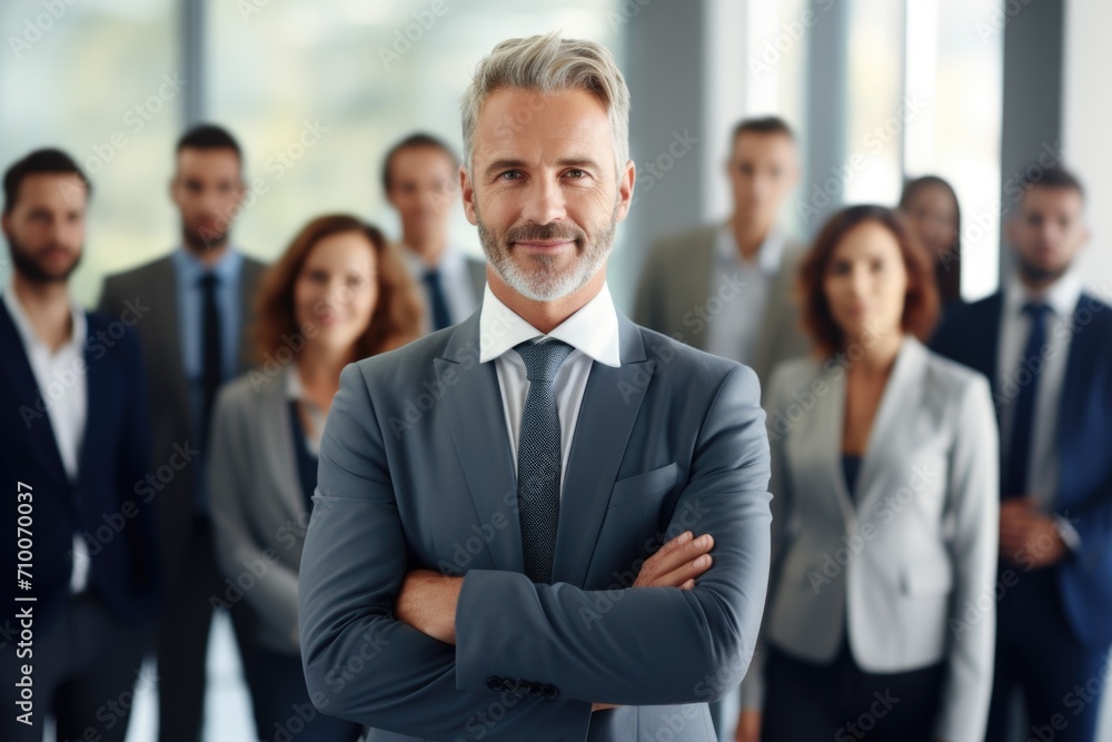 Portrait of a mature businessman posing in modern office Portrait of a mature businessman posing in modern office