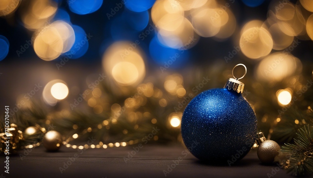 christmas tree decorations A dazzling Christmas with blue and gold lights. The lights are glittering and sparkling christmas tree decorations A dazzling Christmas with blue and gold lights. The lights are glittering and sparkling