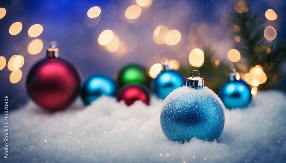 christmas tree decorations A merry Christmas with snow and baubles. The snow is white and fluffy and it covers the ground christmas tree decorations A merry Christmas with snow and baubles. The snow is white and fluffy and it covers the ground