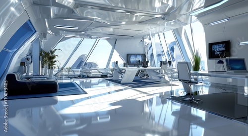modern and futuristic office © olegganko