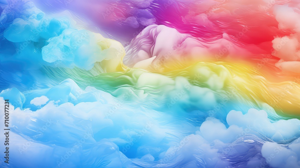 colorful cloud rainbow background illustration weather nature, vibrant atmosphere, meteorology spectrum colorful cloud rainbow background