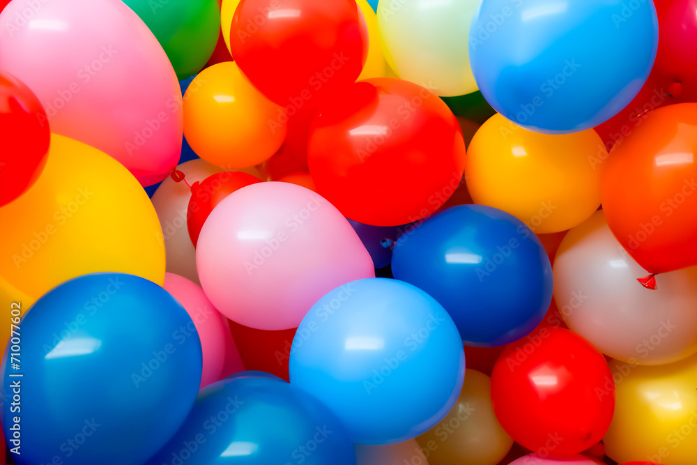 Horizontal display of holiday air balloons on a white background Horizontal display of holiday air balloons on a white background