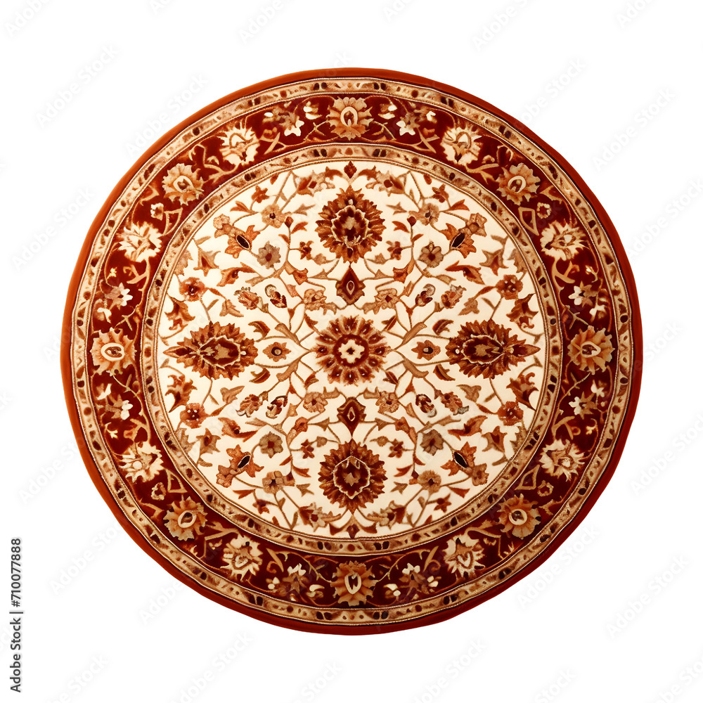 Round traditional rug isolated on transparent background Round traditional rug isolated on transparent background