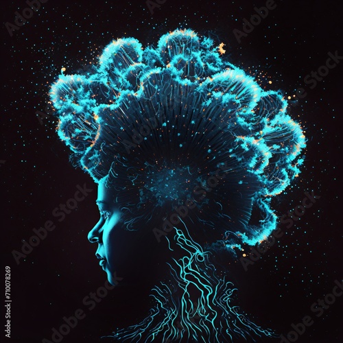 Illustration concept of a creative mind