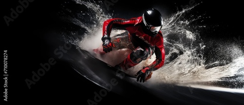 Fényképezés High-Speed Jet Ski Racer in Competitive Action