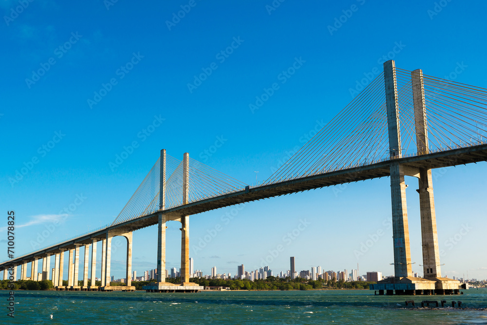 Newton Navarro Bridge Over the Potenji River in Natal City, Brazil