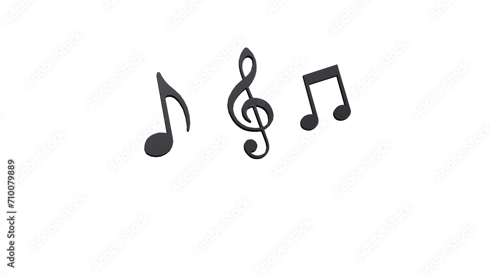 Group of musical notes music, symbols. On isolated background Group of musical notes music, symbols. On isolated background