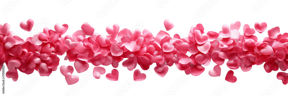 A romantic scattering of pink heart petals isolated on a transparent background, ideal for Valentine's Day designs. A romantic scattering of pink heart petals isolated on a transparent background, ideal for Valentine's Day designs.