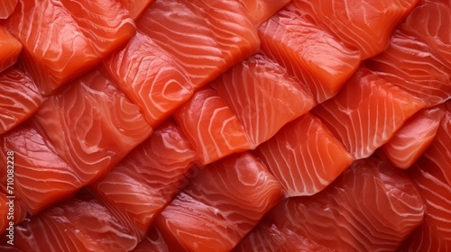Close up chopped salmon fillet food photography texture. fillet of salmon fish . Horizontal format for advertising, banner, poster, site, menu, bar, restaurant. photo