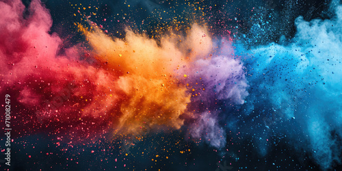 Explodierendes Pulver in verschiedenen Farben © Fatih