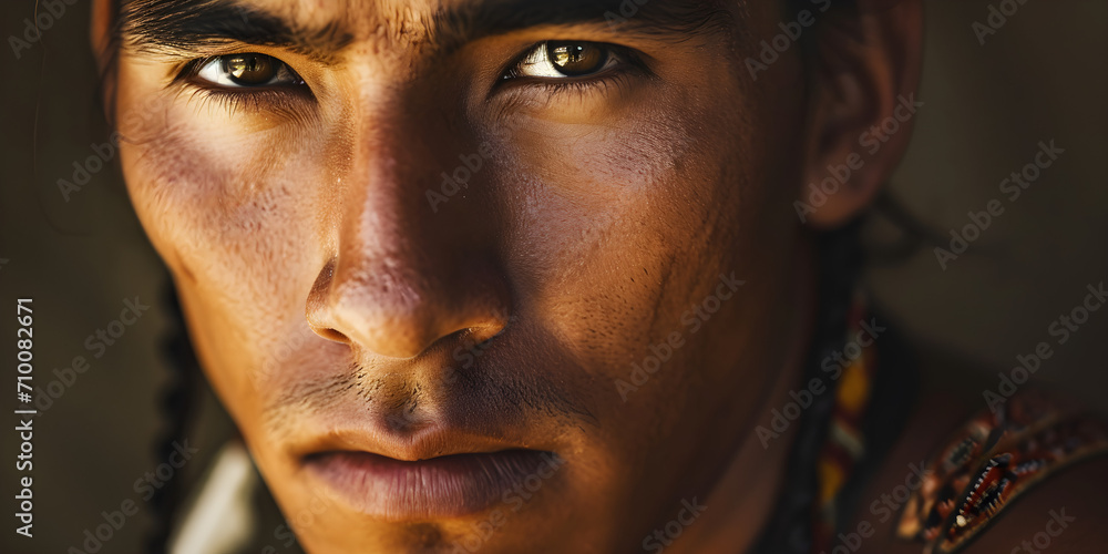 studio portrait of indigenous native American Indian man studio portrait of indigenous native American Indian man