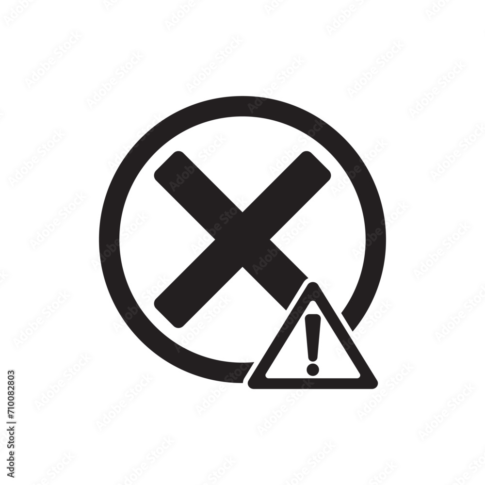 Obraz premium Chemical hazard icon, dangerous for the environment substance warning symbol vector illustration design