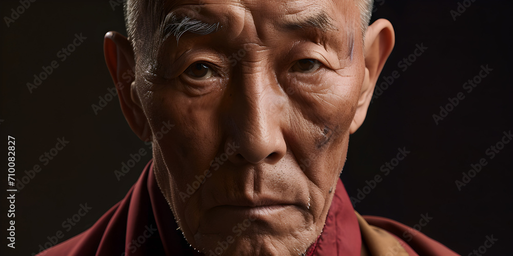 Obraz premium studio portrait of an shaolin monk 