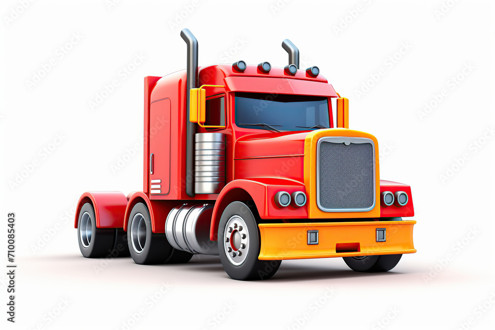 Illustration of cartoon truck isolated on white background Illustration of cartoon truck isolated on white background