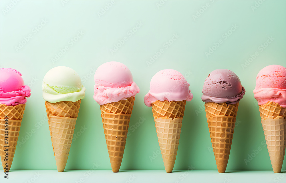 ice cream advertisment pastel background with copy space ice cream advertisment pastel background with copy space