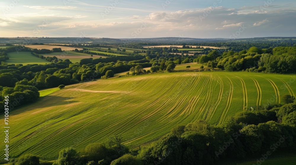 Aerial Time Lapse Footage British Countryside of Luton, Bedfordshire, England UK. August 15th, 2023    