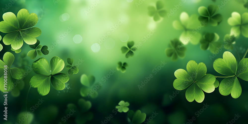 Abstract dark green lucky shamrock leaves background, Saint Patrick Day concept Abstract dark green lucky shamrock leaves background, Saint Patrick Day concept