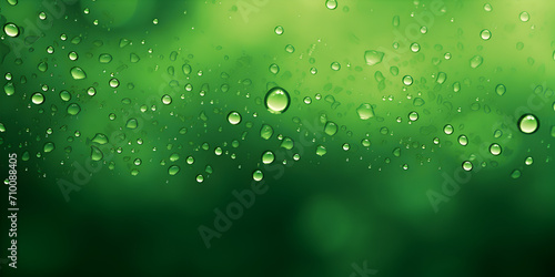 Abstract green background with water drops 