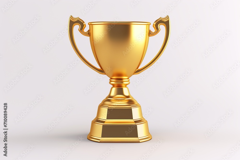 Illustration of winner's golden trophy on white background Illustration of winner's golden trophy on white background