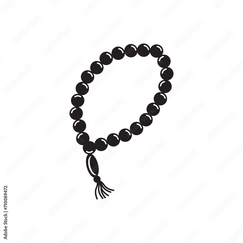 Obraz premium prayer beads icon vector illustration logo design