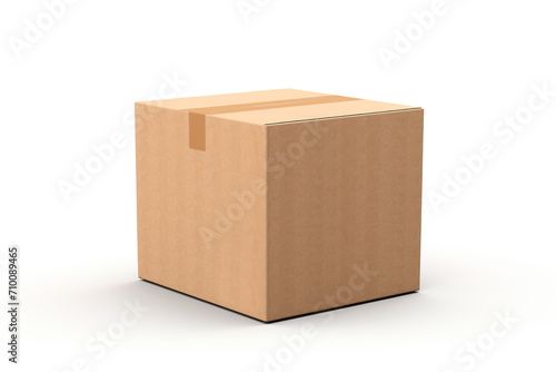 Illustration of cardboard box on white background © Alina