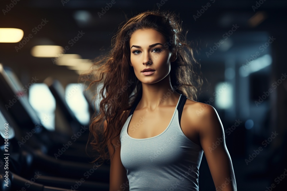Cute woman in new gym Cute woman in new gym