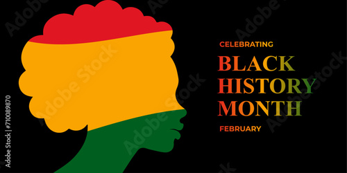 Black history month celebrate, vector illustration design graphic Black history month,Black History Month vector banner design template.