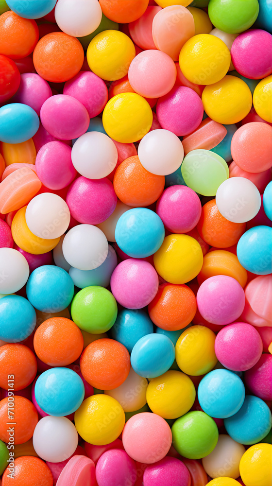 Top view of colorful candies background. Top view of colorful candies background.