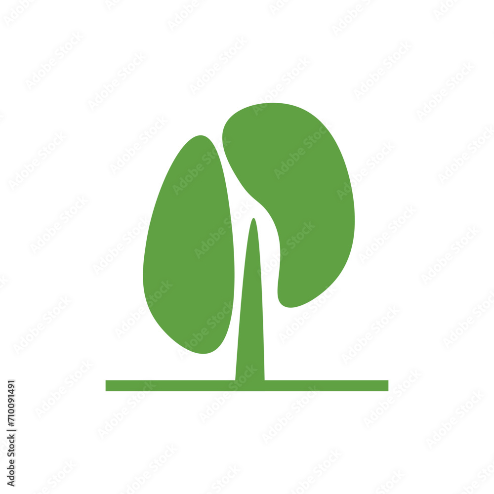 Green tree on white background Green tree on white background