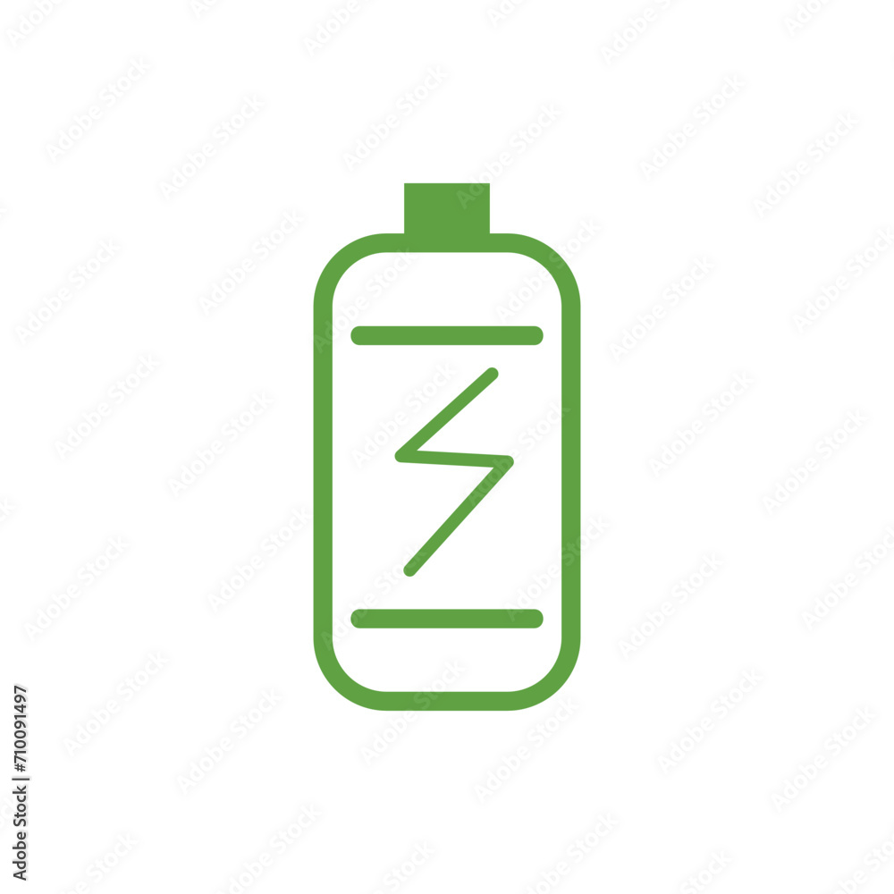 Rechargeable eco battery on white background Rechargeable eco battery on white background