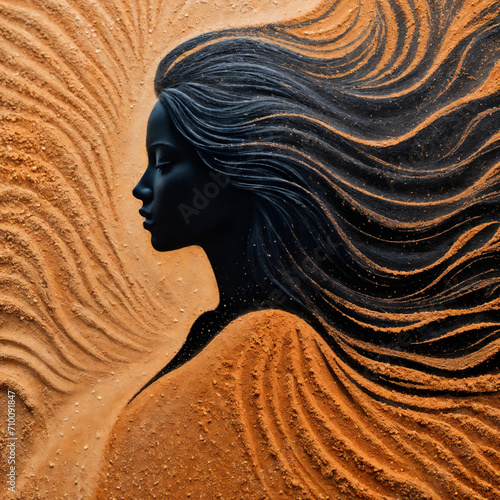 sand woman, Generative AI