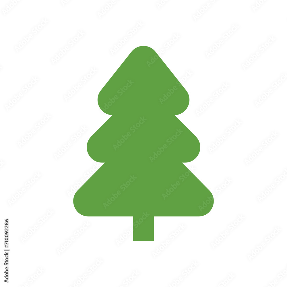 Green fir tree on white background Green fir tree on white background