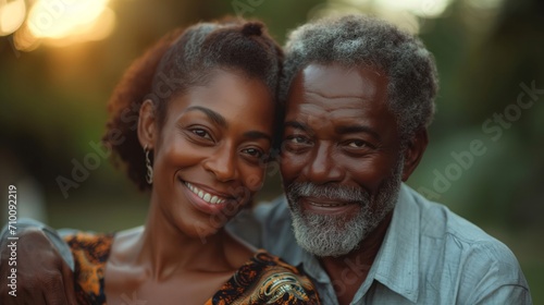 Middle Age African American Couple created with Generative AI Technology  ai  generative