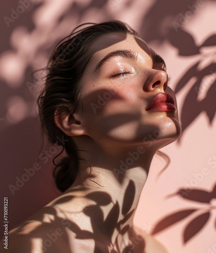 Portrait of beautiful natural woman