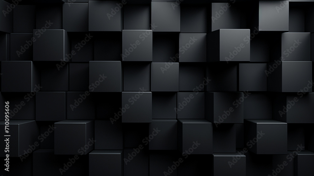 Black cubes. Black abstract geometric background with cubes Black cubes. Black abstract geometric background with cubes