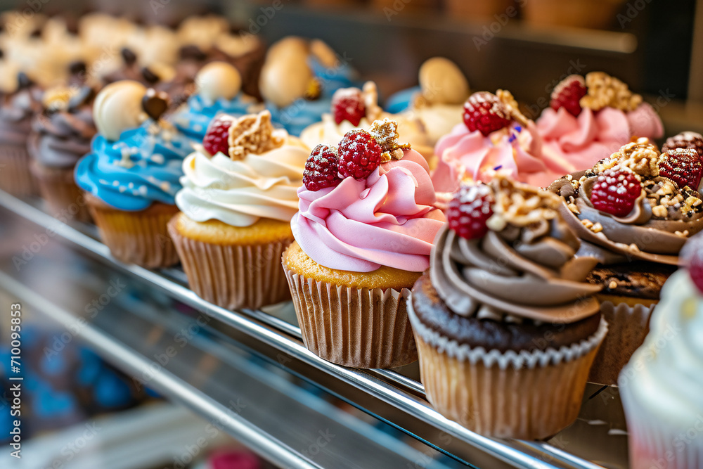 Delicious cupcakes close-uo, tasty sugary desserts Delicious cupcakes close-uo, tasty sugary desserts