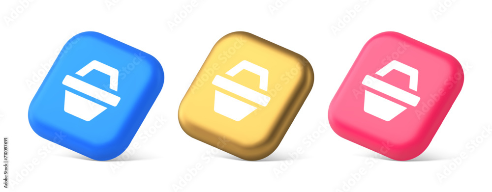 Shop cart digital commercial retail button marketplace global market app design 3d isometric icon Shop cart digital commercial retail button marketplace global market app design 3d isometric icon