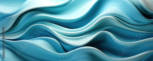 Surreal Teal Waves: An Abstract Digital Landscape background