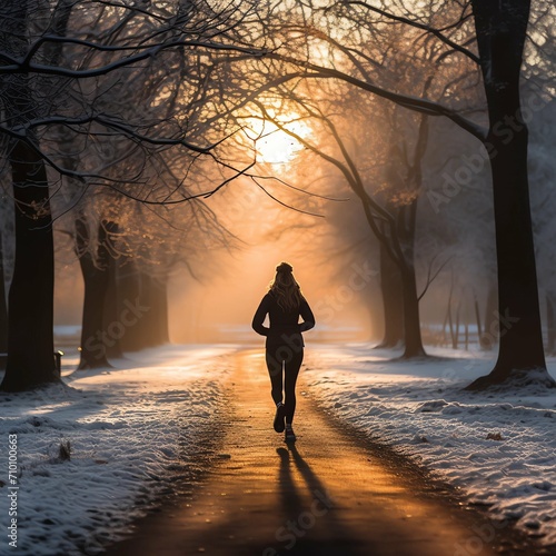 person walking in the park