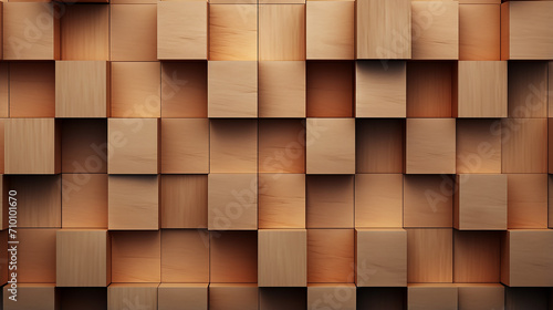 Wooden cubes background. Close up of wooden cubes. Wooden blocks background.
