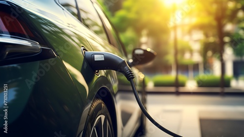 Powering Progress: Explore Our Advanced Electric Vehicle Charging Stations with Cables © Digital Dream Vault